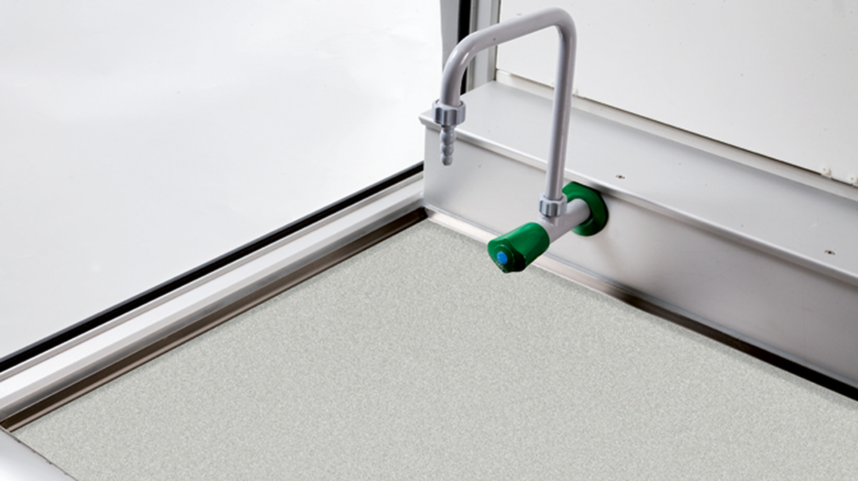 Arbeitsfläche für Gefahrstoffarbeitsplatz, Keramik, Maße 1690x490x8 mm