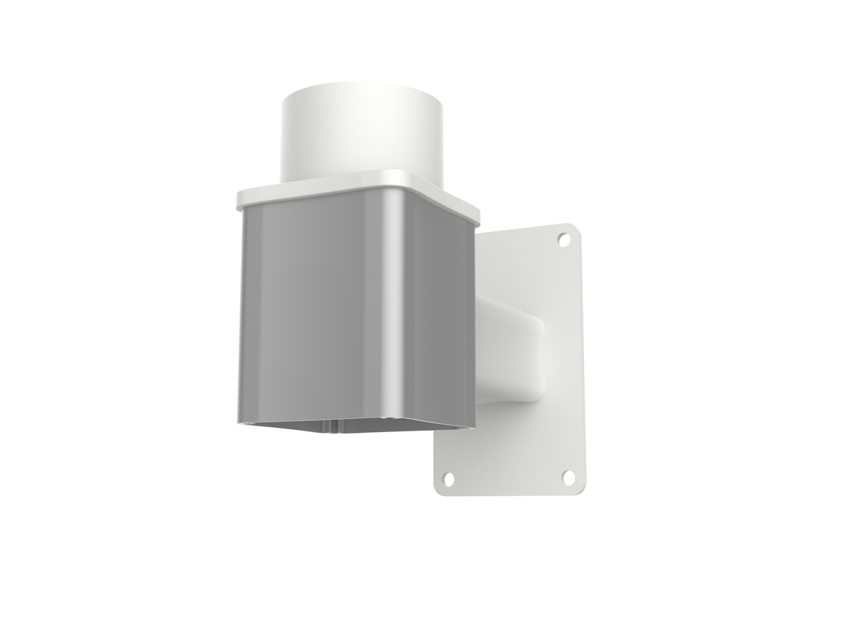Wandhalter für Quellenabsaugung Labor 10149 und 10150, eloxiertes Aluminium, Maße 200x120x270 mm
