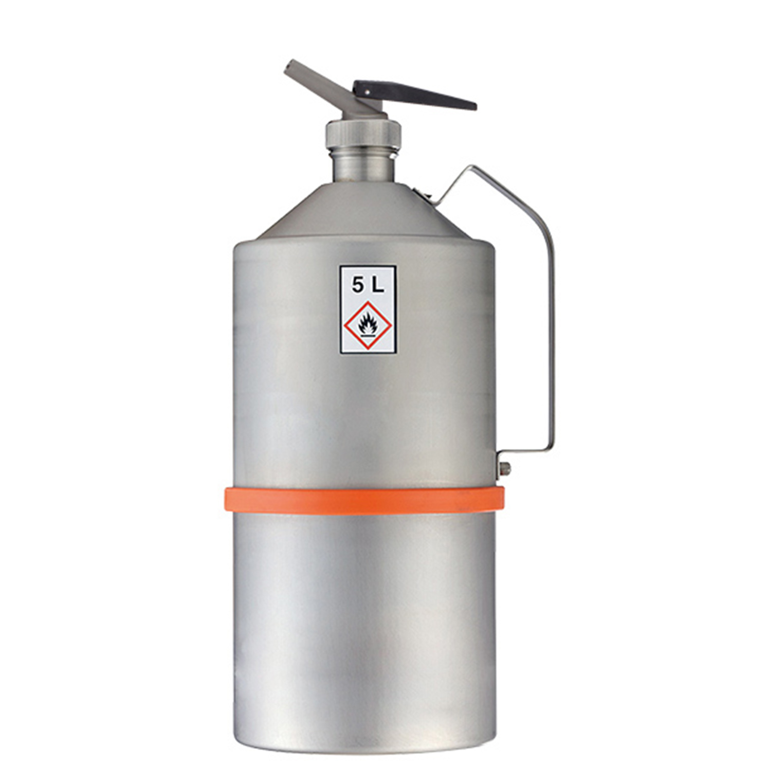 Sicherheitskanne, polierter Edelstahl 1.4571, Inhalt 5,00Liter, Maße 165x165x405 mm