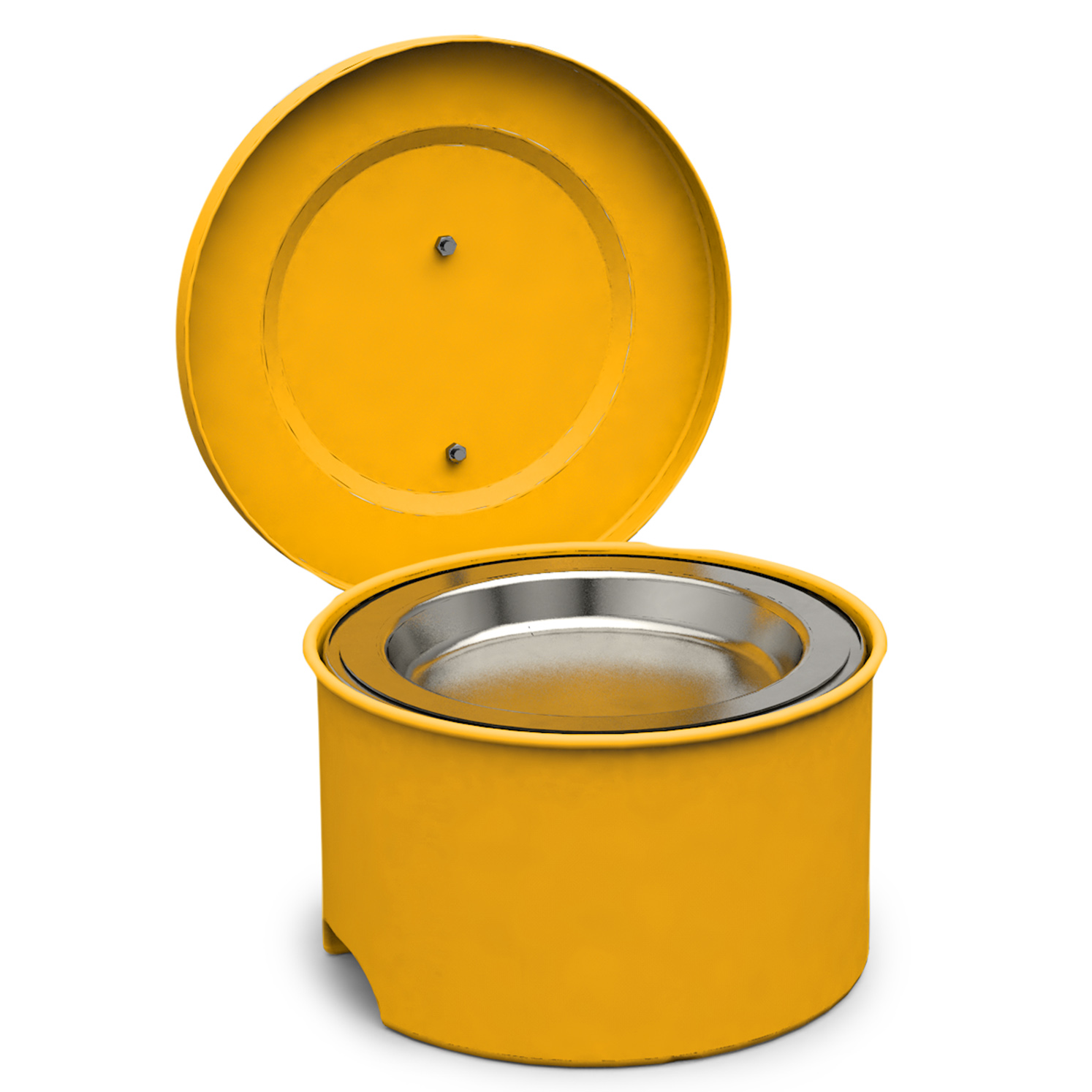 Kleinteilereiniger, lackiertes Stahlblech, Gelb, Inhalt 4,00Liter, Maße 264x264x146 mm