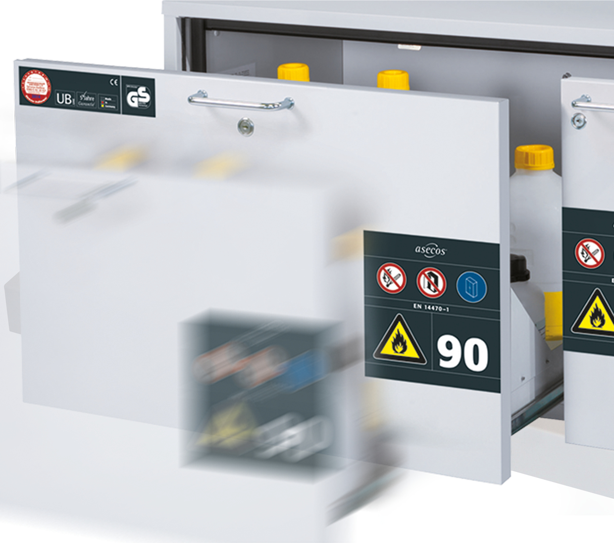 Ausstattungsoption für Sicherheitsschränke UB90, Breite 590 - 1100 mm